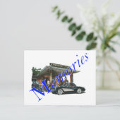 Vintage Service-Station der 50er Jahre Postkarte (Stehend Vorderseite)