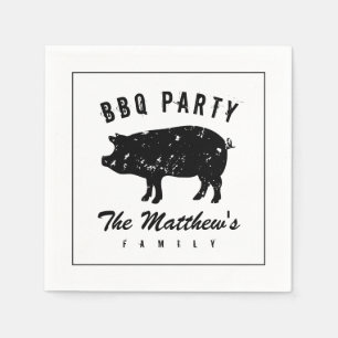Vintage Servietten für GRILLEN Party