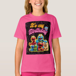vintage sesame chracters birthday princess shirt