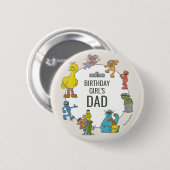 Vintage Sesame Street Characters Birthday Button (Vorne & Hinten)