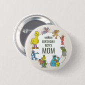 Vintage Sesame Street Characters Birthday Button (Vorne & Hinten)