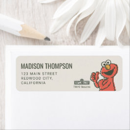 Vintage Sesame Street Characters Birthday Label