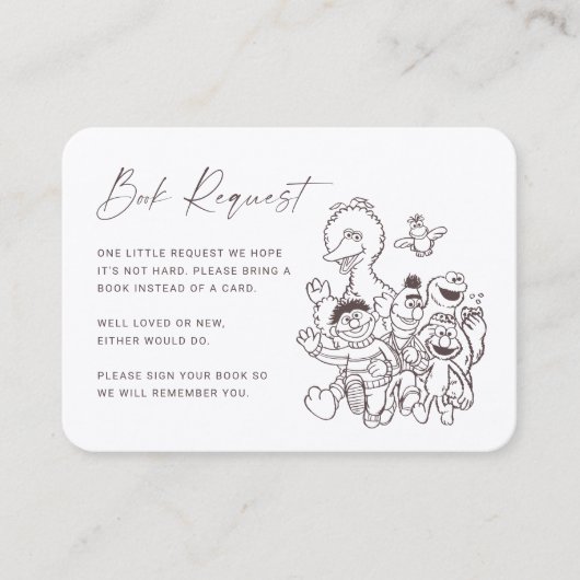 Vintage Sesamstraße Babybuchanfrage Platzkarte (Vorderseite)