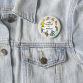 Vintage-Sesamstraße-Charaktere-Geburtstagsbutton Button (Beispiel)
