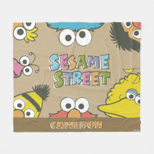 Vintage Sesamstraße Freunde Fleecedecke
