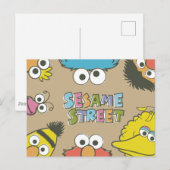 Vintage Sesamstraße Freunde Postkarte (Vorne/Hinten)