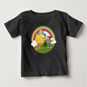 Vintage Sesamstraße Freunde Regenbogen Baby T-shirt