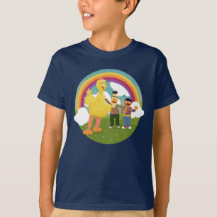 Vintage Sesamstraße Freunde Regenbogen T-Shirt
