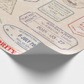 Vintage set vintage postage stamps from countries geschenkpapier (Ecke)