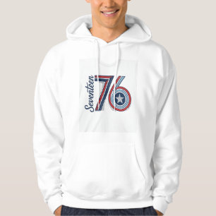 Vintage Seventeen 76 Patriotisches Vektor-Shirt-De Hoodie