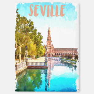 Vintage Sevilla Spanien Andalusien Magnet