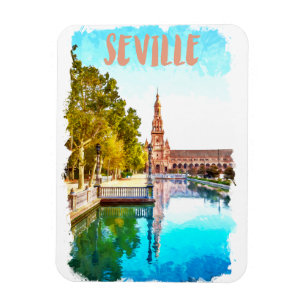 Vintage Sevilla Spanien Andalusien Magnet