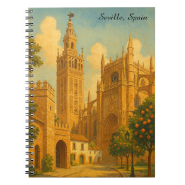 Vintage Seville Spain Andalusia Travel Notizblock
