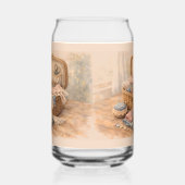 Vintage Sewing Basket Cottagecore Pastel Dosenglas (Links)