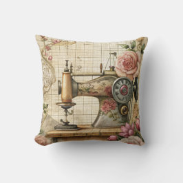 Vintage Sewing Machine Kissen