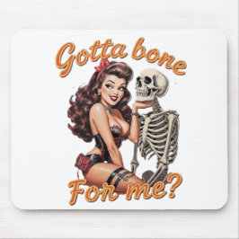 Vintage Sexy Halloween – "Hast du einen Knochen fü Mousepad