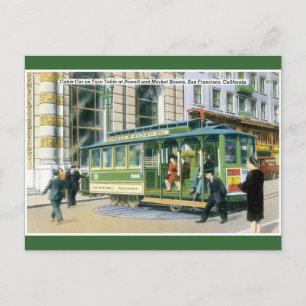 Vintage-SF-Kabinenbahn Postkarte