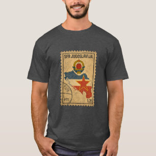 Vintage SFR Jugoslawien Briefmarken Design T-Shirt