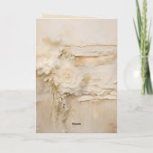 Vintage Shabby Chic Beige Spitze Blumen Mutter Karte (Rückseite)