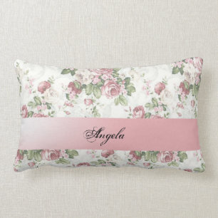 Vintage Shabby Chic Blumen - Personalisiert Lendenkissen