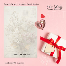 Vintage-Shabby-Chic-Blumendesign-Schreibwaren Briefpapier