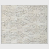 Vintage Shabby Chic Blumenstil 45 Geschenkpapier (Flach)