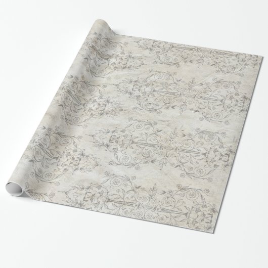 Vintage Shabby Chic Blumenstil 45 Geschenkpapier (Ungerollt)