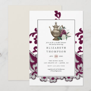 Vintage Shabby-Chic-Braut-Shower-Teeparty Einladung