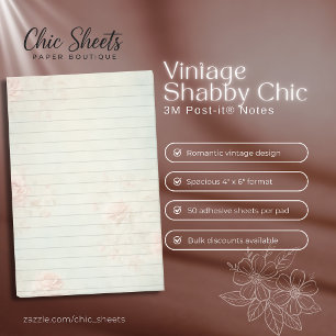 Vintage Shabby Chic Design 3M Post-it® Notizen