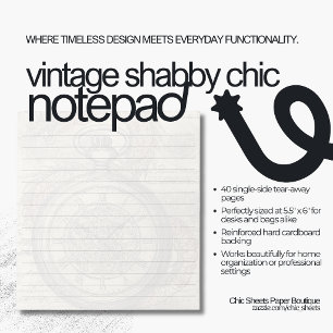 Vintage-Shabby-Chic-Design-Notizblock Notizblock