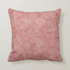 Vintage Shabby Chic Mädchenhaft Rosa Damast Kissen