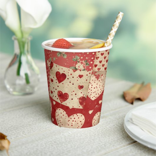 Vintage shabby chic pappbecher (In Situ)