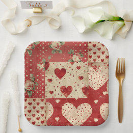 Vintage Shabby Chic Pappteller