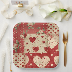Vintage Shabby Chic  Pappteller