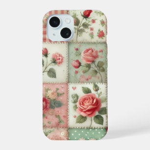 Vintage Shabby Chic Patchwork Blumen iPhone-Hülle iPhone 15 Hülle