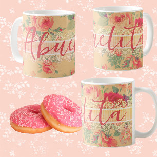 Vintage Shabby Chic Personalisierte Abuelita Spani Kaffeetasse