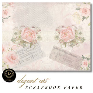 Vintage Shabby Chic rosa Blumen Scrapbook-Papiere