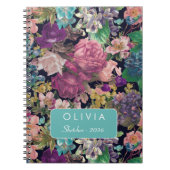 Vintage Shabby Chic Rosa Muster Notizblock (Vorderseite)