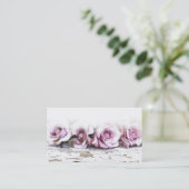 Vintage Shabby Chic-Rosen-Geschäfts-Karten Visitenkarte (Stehend Vorderseite)