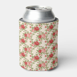 Vintage Shabby Chic Rosen Muster Dosenkühler