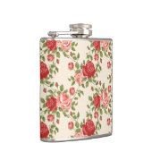 Vintage Shabby Chic Rosenmuster Flachmann (Rechts)