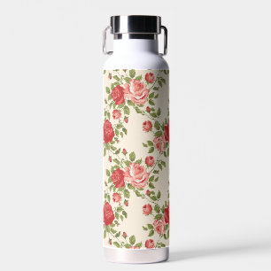 Vintage-Shabby-Chic-Rosenmuster Trinkflasche