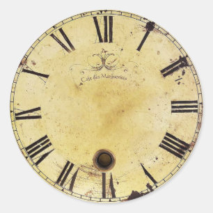 Vintage Shabby Chic Wanduhr Runder Aufkleber