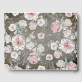 Vintage Shabby-Hochzeit in Weiß und Rosa Gästebuch (Rückseite)