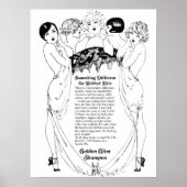 Vintage Shampoo-Werbung 1927 Poster (Vorne)