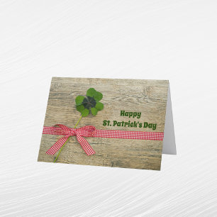 Vintage Shamrock-Band aus Holz zum St. Patrick's D Feiertagskarte