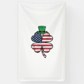 Vintage Shamrock-Flagge St. Patrick's Day Banner (Vertikal)