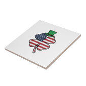 Vintage Shamrock-Flagge St. Patrick's Day Fliese (Seite)