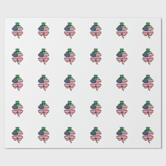 Vintage Shamrock-Flagge St. Patrick's Day Geschenkpapier (Flach)