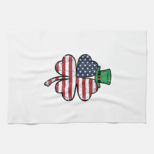 Vintage Shamrock-Flagge St. Patrick's Day Geschirrtuch